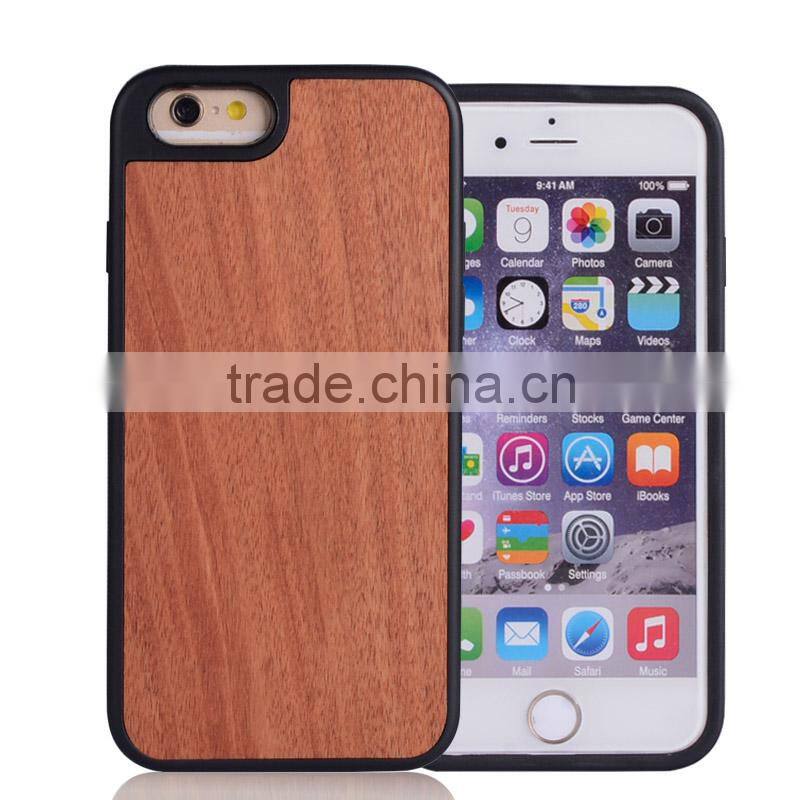 Real Maple Wood Bamoo Add TPU Mobile Phone Case For iPhone6 Case
