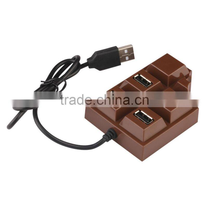 Personal-design Chocolate-shape 4 port usb 2.0 hub form usb por hub suppliers