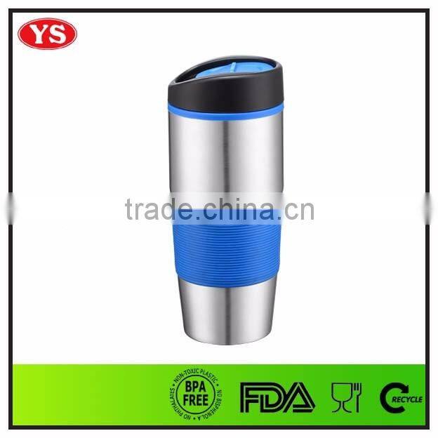 16oz thermal stainless steel insulated coffee mug with press lid