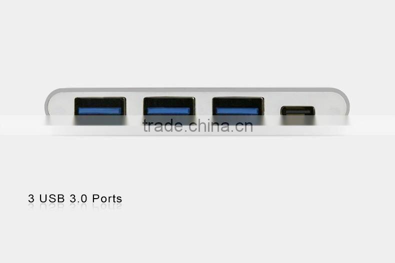 type c to usb hub adapter charging port USB 3.1 Type C HUB Male to Multiple 4 Type-A 3.0 Hub Adapter