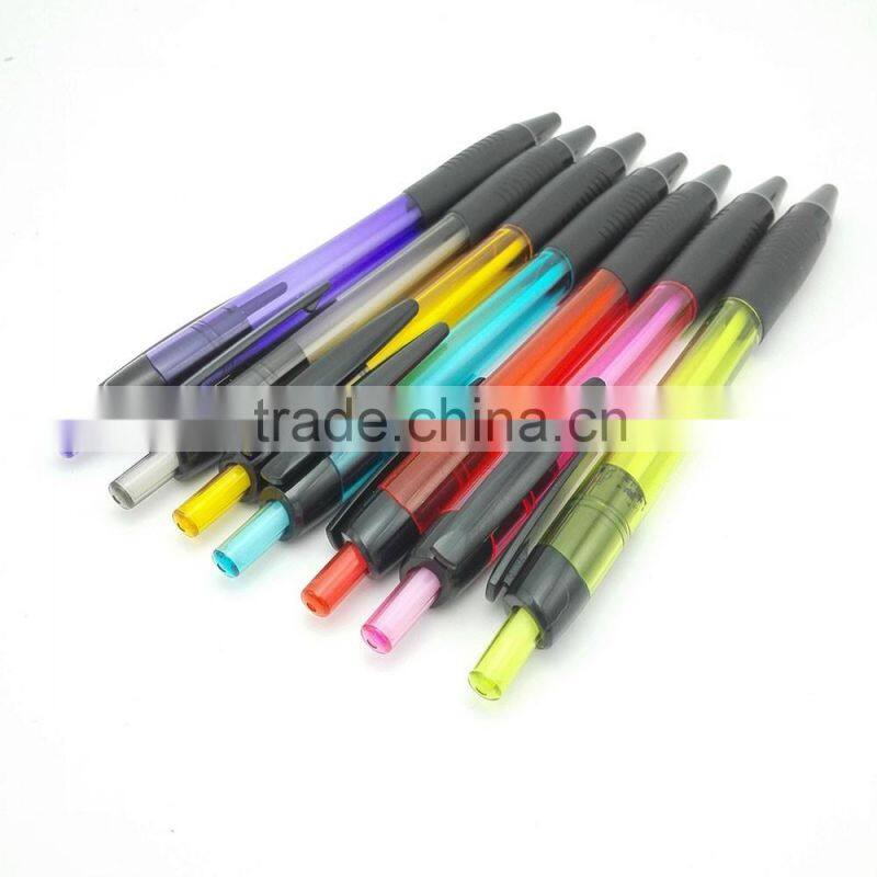 LOGOprinting ball pen with Black clip and black Grip