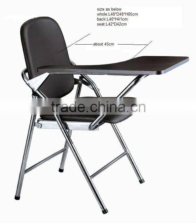 folding pu training chair with writing table AH-007