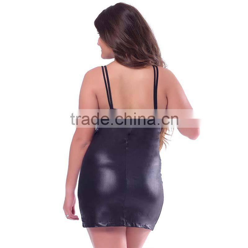 Black Leather Nighties for Women New Arrival Fashion Nighty Wholesale