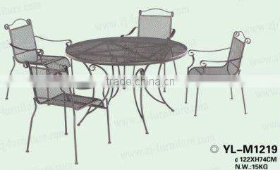 folded garden outdoor .iron+cement+ceramic mesh furniture