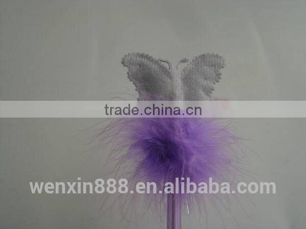 promotional butterfly shaped quill feather pen