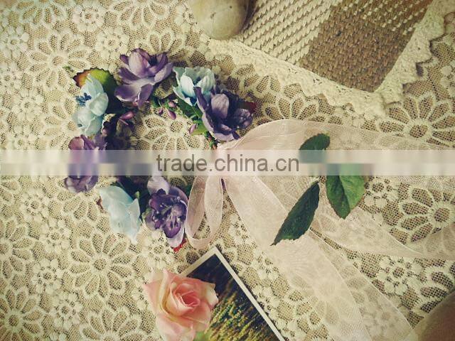 Handmade Paper Bridal Hair Accessory Flower Garland Artificial Hand Decoration and Garland for Festival and Wedding