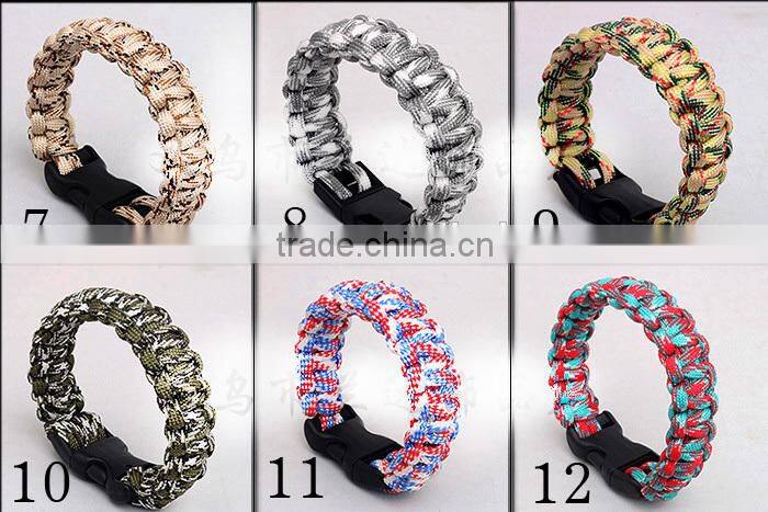 U umbrella rope bracelet outdoor survival bracelet Quick release seven core umbrella rope survival bracelet Emergency escape rop