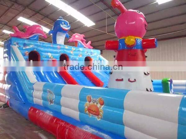 Most Popular and Super Attractive Inflatable bouncy castle with slide , inflable bouner , inflatable combo