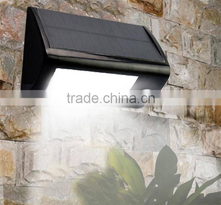 28 led white color round triangle lampshade 2200mah Ni-MH battery PIR sensor + Light control solar led wall light