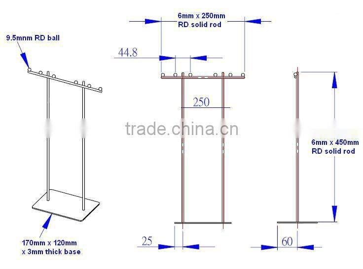 2 Tier jewelry display stand for necklaces