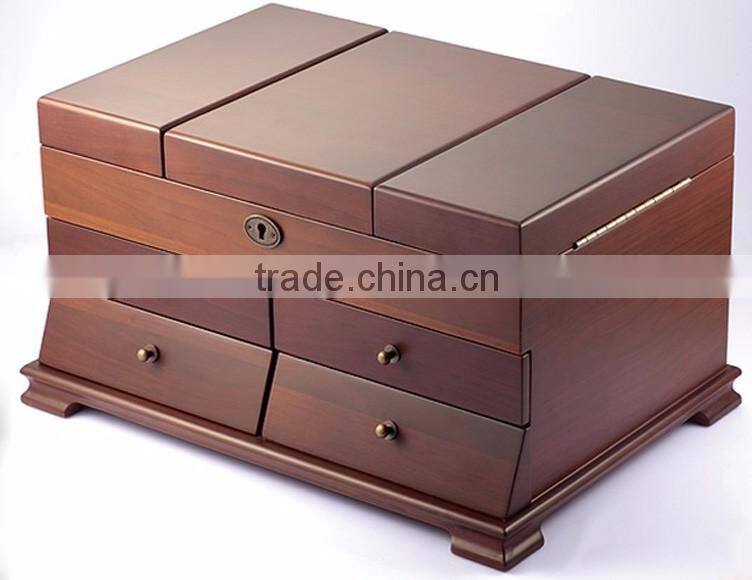Custom design handmade wooden gift box for jewelry packaging
