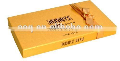 Golden color handmade paper chocolate gift box
