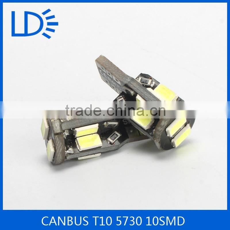 CANBUS T10 10pcs 5730 smd car panel light 12V led light bulbs for car
