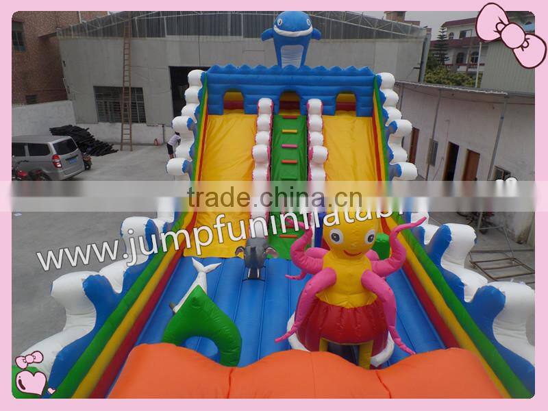 inflatable fun city supplier / PVC tarpaulin playground / large slide