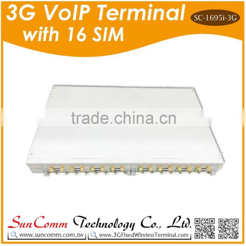 SC-1695-3G 3G VoIP Terminal with 16 SIM, 4 pcs antenna