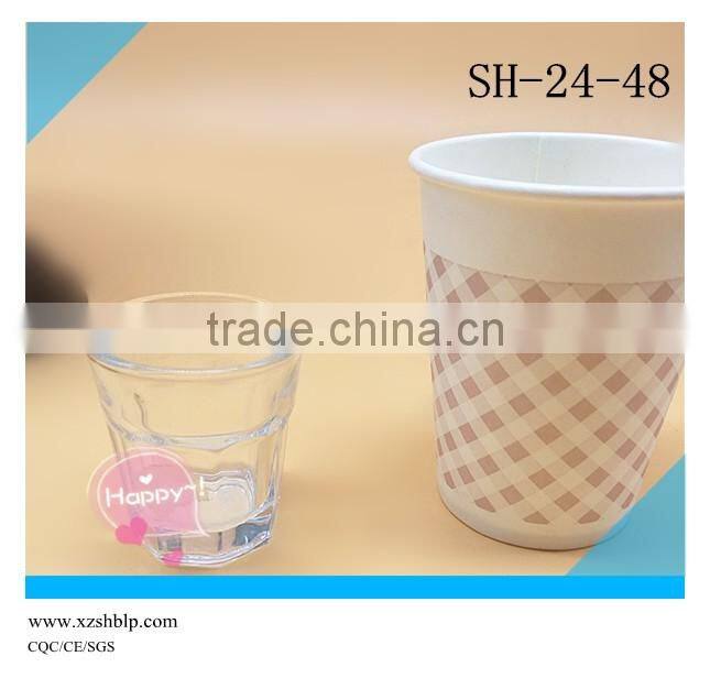 Hot selling clear tube cup japan glass (Made in China)
