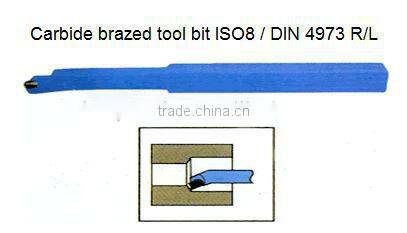 Carbide brazed tool bit ISO8 / DIN 4973 R/L