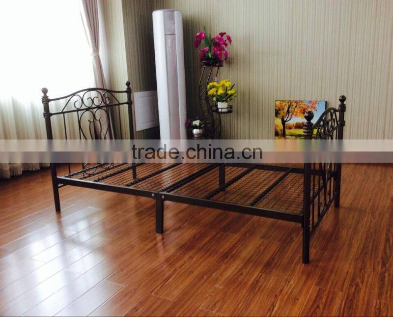 Fashion Twin Size Metal Bed, Bronze Golden
