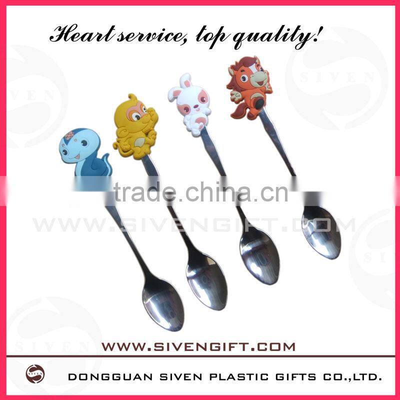 High quantity 3d soft pvc cute spoon cover