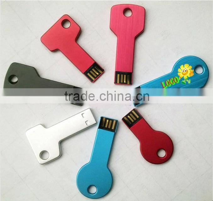 oem business promotion gift metal key logoable whole usb flash drive