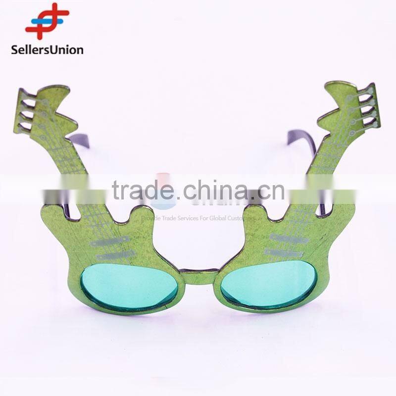 No.1 yiwu exporting commission agent wanted Guitar Shaped Party Eyewear party glasses