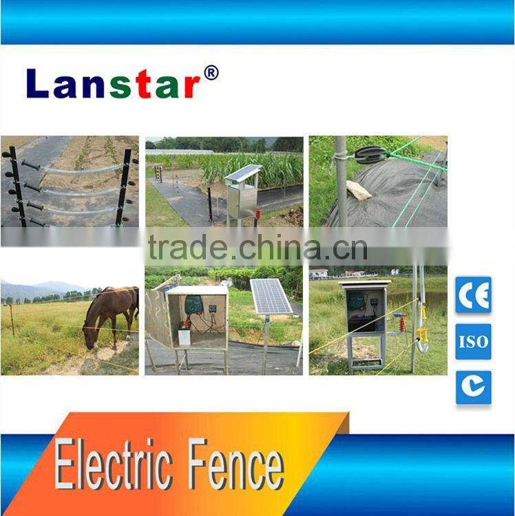 Livestock power fence Lanstar solar powered farm electric fence energizer/ energiser