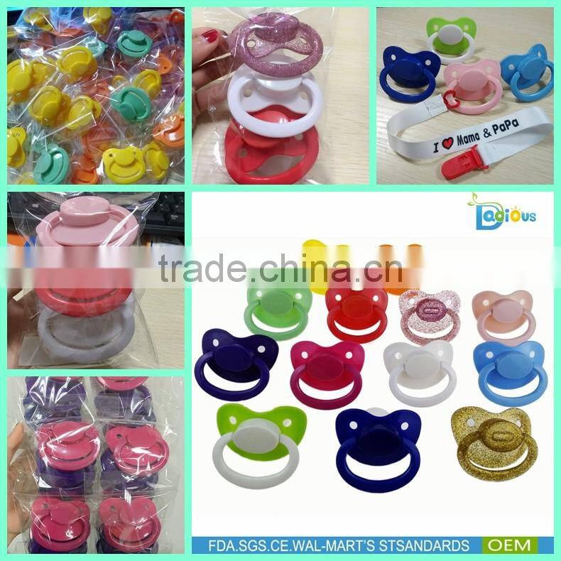 The Best selling Glittery color Dummy Pacifier Large for Adult Baby