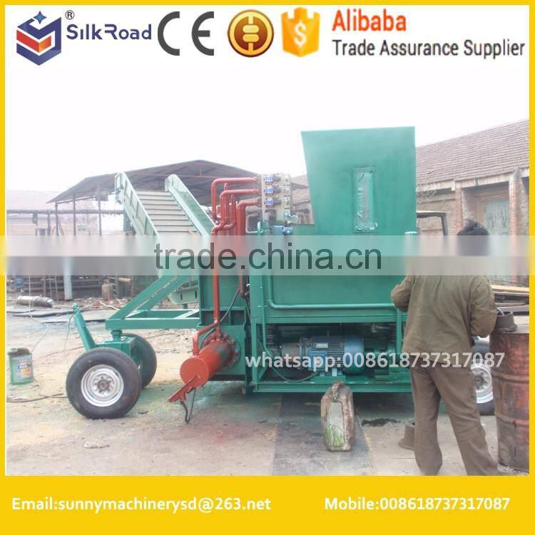 Hydraulic horizontal automatic wood chips sawdust baling and bagging machines