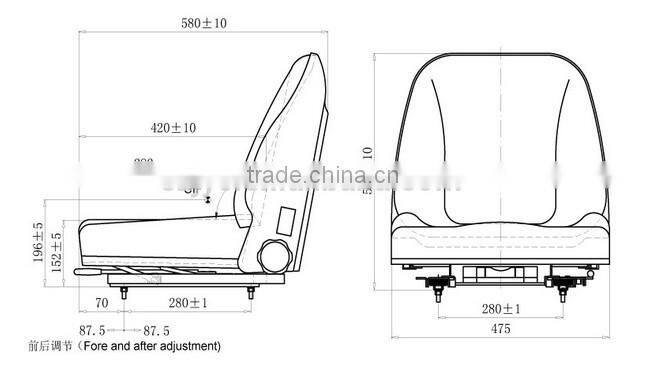 Machinery Suspension Adjustable Forklift Seat YHG-03