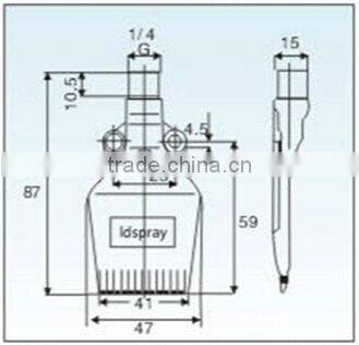 ABS Windjet compressed air stream spray nozzle