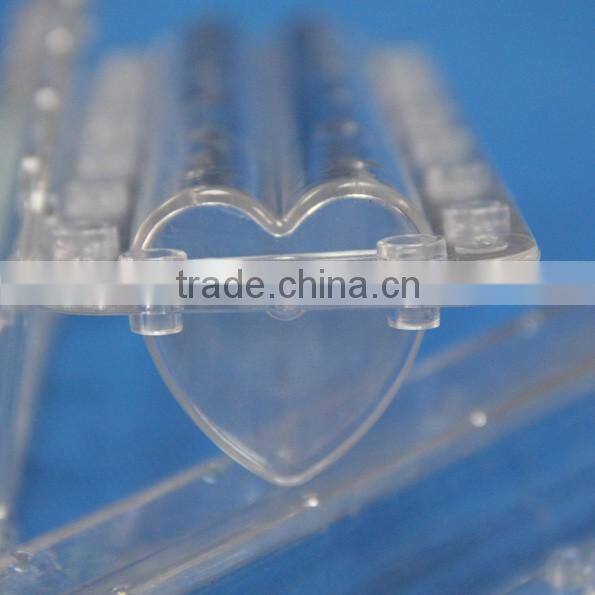 Plastic heart shaped molds for vegetable and fruit