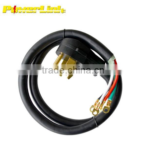 H70338 4 Foot 30A Open Eyelet Certified Appliance 3 Wire Dryer Cord