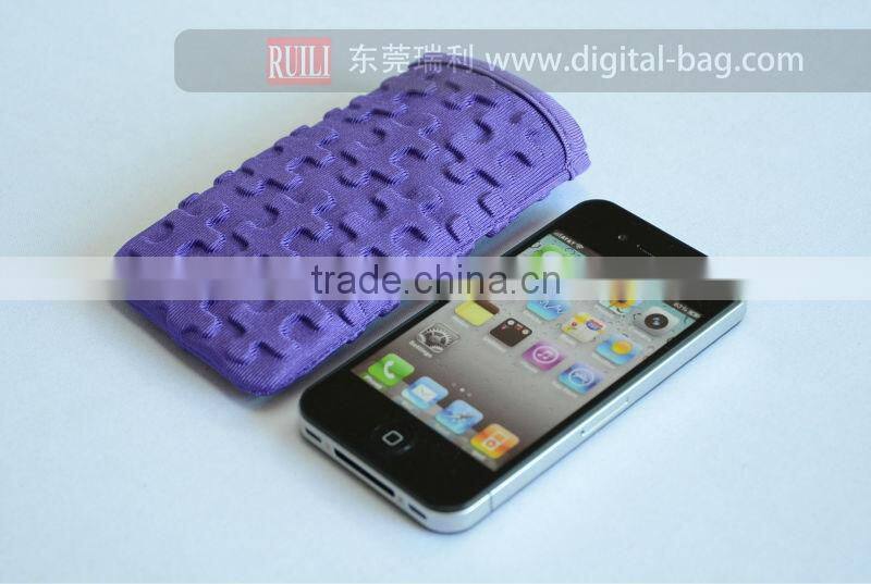 Purple fancy mobile phone bag/pouch for girls