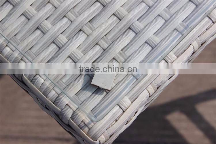 Catering venues white rattan dining table and chair