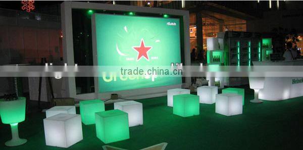 16 colors changing IR remote control outdoor led cube portable led glow cube furniture
