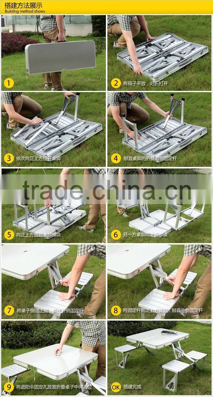 aluminium suitcase picnic table