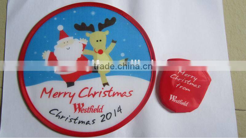Custom logo sublimation advertising foldable frisbee