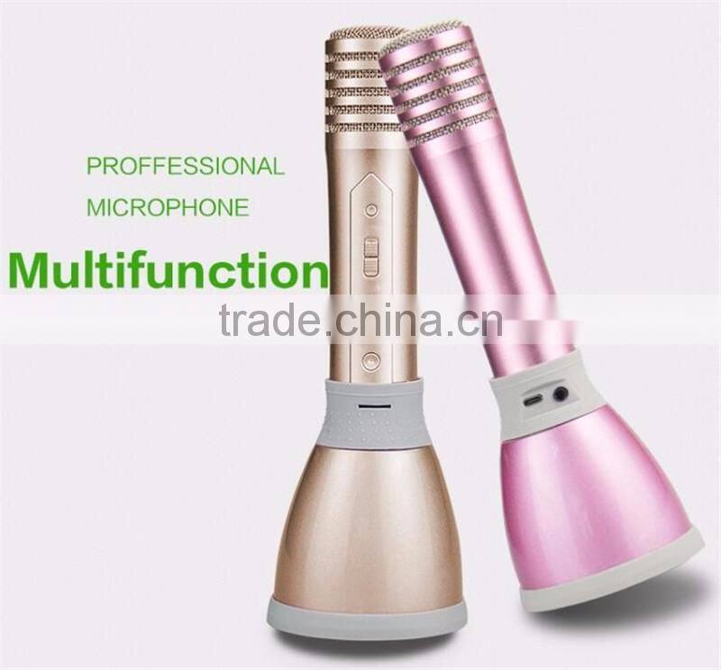 Alibaba wholesale portable Karaoke microphone for Smartphones Bluetooth speaker Portable Wireless Karaoke Microphone