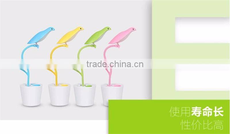 Simple Free Bird Lamp LED small table lamp bedroom bedside Foldable USB Rechargeable Lamps