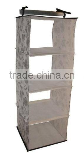 Store More Home Fabric 4 Pocket Hanging Storage Bag