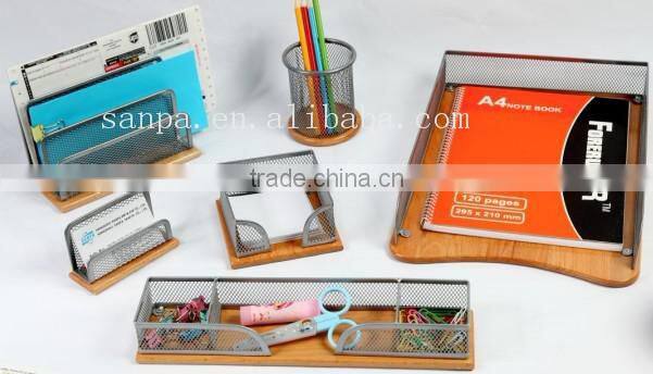 New Design Metal Wire Mesh Office Stationery Set/Office Table Set