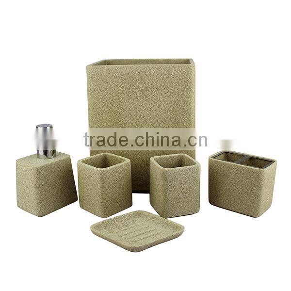 Beautiful design excellent quality sandstone bathroom accessory sets