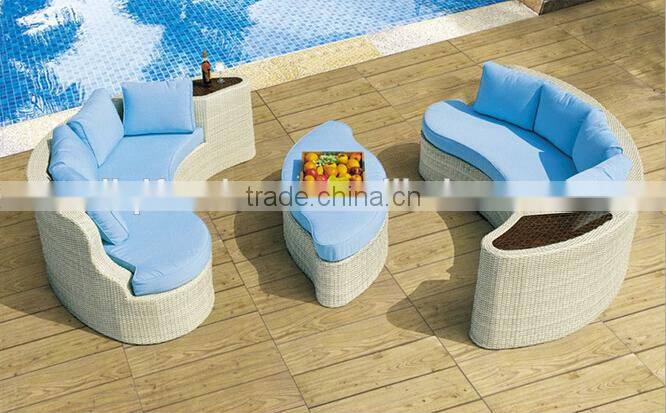 quality white PE rattan outdoor sofa set for wedding party events LQ-A613