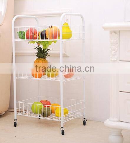 Wholesale Stock 3 Layer 4 Layer Stainless Steel With Block Movable Kitchen Storage Rack