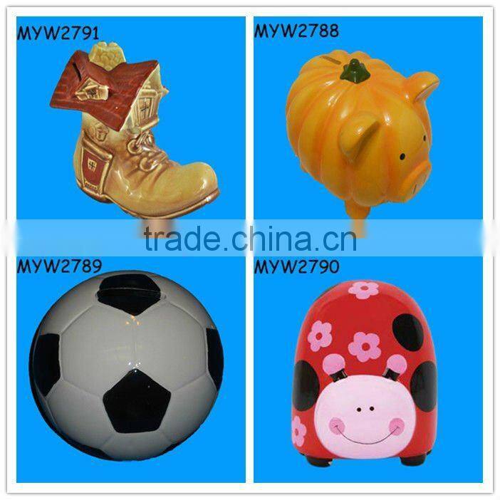 skull handmade animal Still Bank ceramic skull coin bank