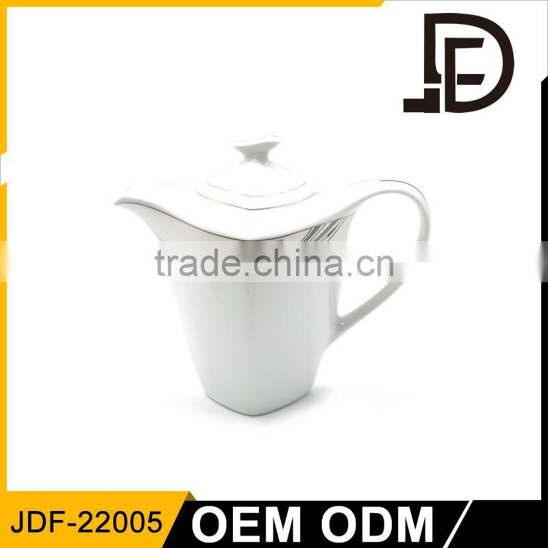 Popular cheap ceramic porcelain teapot bulk,wholesale ceramic porcelain tea pot, stoneware teapot