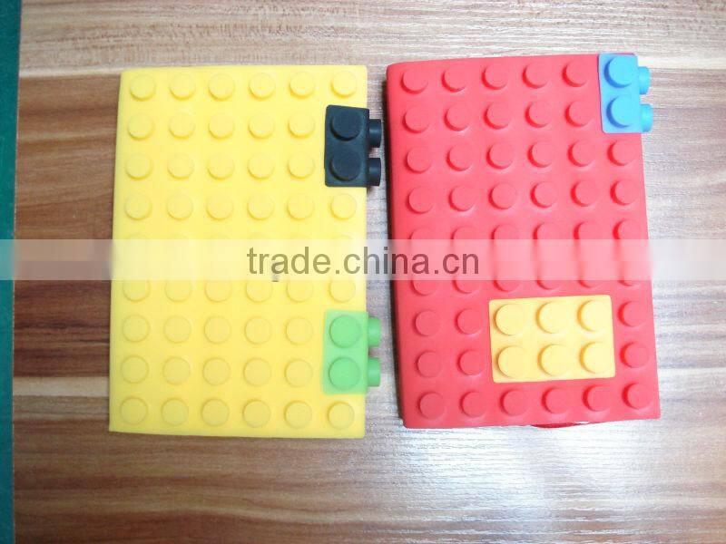 fashionable toy bricks colorful silicone book slipcase