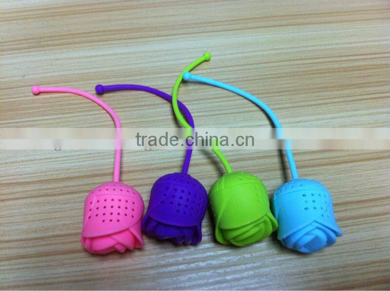 rose shaped silicone tea tool / wholesale tea infuser
