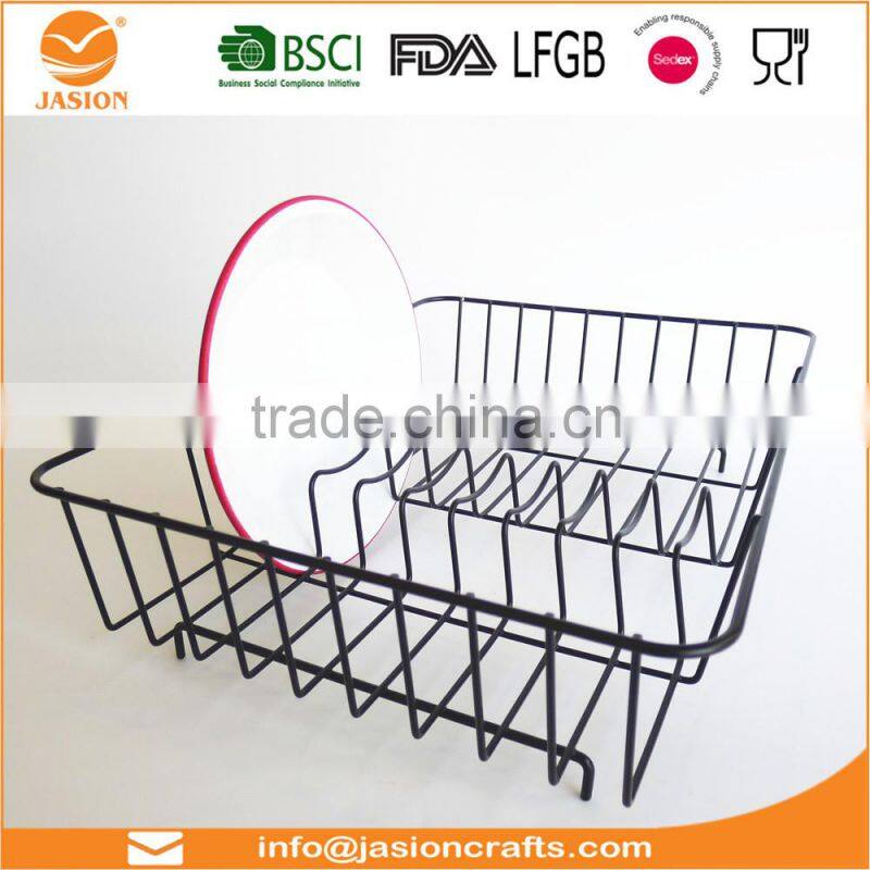 WI2907 Metal Wire Coated Dish Rack Kitchen Sink Drainer