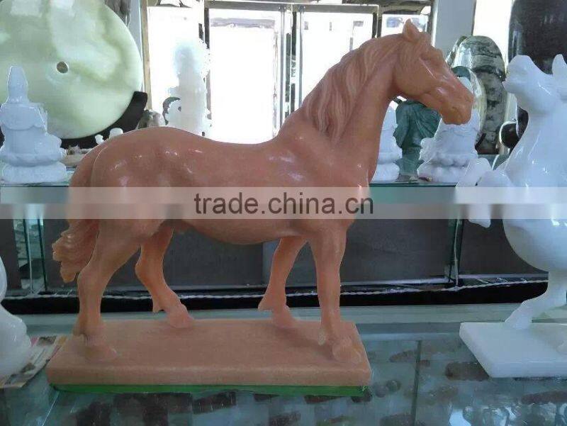 Hand carving white marble outdoor large animal horse sculpture